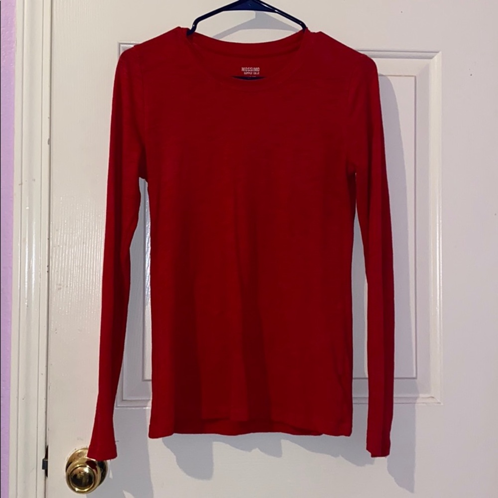 Red long sleeve shirt